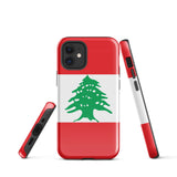 Lebanon Lebanese Flag iPhone Case 15 14 13 12 11 Pro Max Plus Mini Tough Fitted Hard Protective Shell Glossy Rubber Phone Case Gift Idea