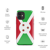 Burundi Burundian Flag iPhone Case 15 14 13 12 11 Pro Max Plus Mini Gift Travel Souvenir