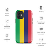 Mauritius Mauritian Flag iPhone Case 15 14 13 12 11 Pro Max Plus Mini Gift Travel Souvenir