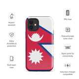 Funda para iPhone 15, 14, 13, 12, 11 Pro Max Plus Mini con bandera de Nepal, regalo de recuerdo de viaje