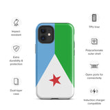 Djibouti Djiboutian Flag iPhone Case 15 14 13 12 11 Pro Max Plus Mini Gift Travel Souvenir