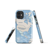 World map travelling North America iPhone Case 15 14 13 12 11 Pro Max Plus Mini Gift Travel Souvenir