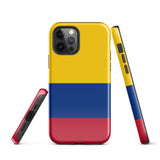 Colombia Colombian Flag  iPhone 15 14 13 12 11 Pro Max Plus Mini Phone Case iPhone Tough Rugged Protective iPhone case