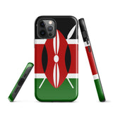 Kenya kenyan Flag iPhone Case 15 14 13 12 11 Pro Max Plus Mini Tough Fitted Hard Protective Shell Glossy Rubber Phone Case Gift Idea