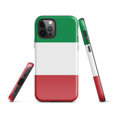 Italy Italian Flag iPhone Case 15 14 13 12 11 Pro Max Plus Mini Tough Fitted Hard Protective Shell Glossy Rubber Phone Case Gift Idea