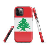 Lebanon Lebanese Flag iPhone Case 15 14 13 12 11 Pro Max Plus Mini Tough Fitted Hard Protective Shell Glossy Rubber Phone Case Gift Idea