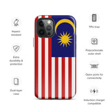 Malaysia Malaysian Flag iPhone Case 15 14 13 12 11 Pro Max Plus Mini Gift Travel Souvenir