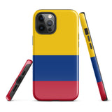 Colombia Colombian Flag  iPhone 15 14 13 12 11 Pro Max Plus Mini Phone Case iPhone Tough Rugged Protective iPhone case