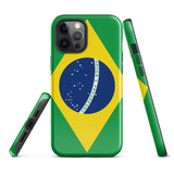 Brazil Brasil Brazilian Flag iPhone 15 14 13 12 11 Pro Max Plus Mini Phone Case iPhone Tough Rugged Protective iPhone case