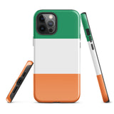 Ireland Éire Irish Flag iPhone Case 15 14 13 12 11 Pro Max Plus Mini Tough Fitted Hard Protective Shell Glossy Rubber Phone Case Gift Idea