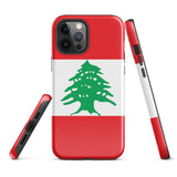 Lebanon Lebanese Flag iPhone Case 15 14 13 12 11 Pro Max Plus Mini Tough Fitted Hard Protective Shell Glossy Rubber Phone Case Gift Idea