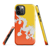 Bhutan Bhutanese Flag iPhone Case 15 14 13 12 11 Pro Max Plus Mini Gift Travel Souvenir