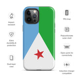 Djibouti Djiboutian Flag iPhone Case 15 14 13 12 11 Pro Max Plus Mini Gift Travel Souvenir