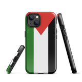 Funda para iPhone con la bandera de Palestina 15, 14, 13, 12 y 11 Pro Max Plus Mini Ideas para regalos Mapa del país Horizonte Regalos para ella Ideas para él