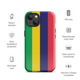 Mauritius Mauritian Flag iPhone Case 15 14 13 12 11 Pro Max Plus Mini Gift Travel Souvenir