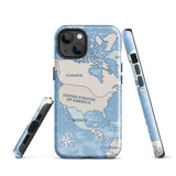 World map travelling North America iPhone Case 15 14 13 12 11 Pro Max Plus Mini Gift Travel Souvenir