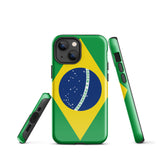 Brazil Brasil Brazilian Flag iPhone 15 14 13 12 11 Pro Max Plus Mini Phone Case iPhone Tough Rugged Protective iPhone case