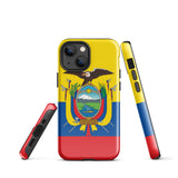 Ecuador Ecuadorian Flag iPhone 15 14 13 12 11 Pro Max Plus Mini Phone Case iPhone Tough Rugged Protective iPhone case