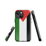 Funda para iPhone con la bandera de Palestina 15, 14, 13, 12 y 11 Pro Max Plus Mini Ideas para regalos Mapa del país Horizonte Regalos para ella Ideas para él