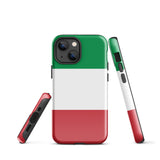 Italy Italian Flag iPhone Case 15 14 13 12 11 Pro Max Plus Mini Tough Fitted Hard Protective Shell Glossy Rubber Phone Case Gift Idea