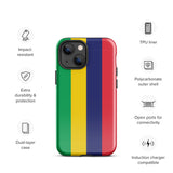 Mauritius Mauritian Flag iPhone Case 15 14 13 12 11 Pro Max Plus Mini Gift Travel Souvenir