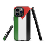 Funda para iPhone con la bandera de Palestina 15, 14, 13, 12 y 11 Pro Max Plus Mini Ideas para regalos Mapa del país Horizonte Regalos para ella Ideas para él