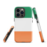 Ireland Éire Irish Flag iPhone Case 15 14 13 12 11 Pro Max Plus Mini Tough Fitted Hard Protective Shell Glossy Rubber Phone Case Gift Idea