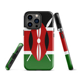 Kenya kenyan Flag iPhone Case 15 14 13 12 11 Pro Max Plus Mini Tough Fitted Hard Protective Shell Glossy Rubber Phone Case Gift Idea