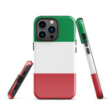 Italy Italian Flag iPhone Case 15 14 13 12 11 Pro Max Plus Mini Tough Fitted Hard Protective Shell Glossy Rubber Phone Case Gift Idea