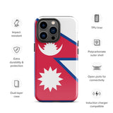 Funda para iPhone 15, 14, 13, 12, 11 Pro Max Plus Mini con bandera de Nepal, regalo de recuerdo de viaje