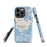 World map travelling North America iPhone Case 15 14 13 12 11 Pro Max Plus Mini Gift Travel Souvenir