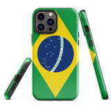 Brazil Brasil Brazilian Flag iPhone 15 14 13 12 11 Pro Max Plus Mini Phone Case iPhone Tough Rugged Protective iPhone case