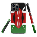 Kenya kenyan Flag iPhone Case 15 14 13 12 11 Pro Max Plus Mini Tough Fitted Hard Protective Shell Glossy Rubber Phone Case Gift Idea