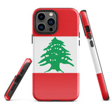 Lebanon Lebanese Flag iPhone Case 15 14 13 12 11 Pro Max Plus Mini Tough Fitted Hard Protective Shell Glossy Rubber Phone Case Gift Idea