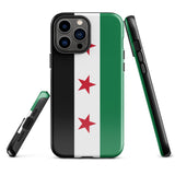 Funda para iPhone 15, 14, 13, 12 y 11 Pro Max Plus Mini con la bandera de Siria gratis Ideas de regalo Mapa del país Horizonte Regalo para ella Ideas para él Recuerdo de viaje