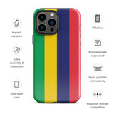 Mauritius Mauritian Flag iPhone Case 15 14 13 12 11 Pro Max Plus Mini Gift Travel Souvenir