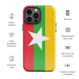 Myanmar Burma Burmese Flag iPhone Case 15 14 13 12 11 Pro Max Plus Mini Gift Travel Souvenir