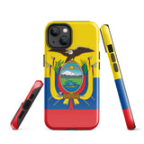 Ecuador Ecuadorian Flag iPhone 15 14 13 12 11 Pro Max Plus Mini Phone Case iPhone Tough Rugged Protective iPhone case