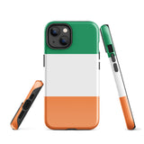 Ireland Éire Irish Flag iPhone Case 15 14 13 12 11 Pro Max Plus Mini Tough Fitted Hard Protective Shell Glossy Rubber Phone Case Gift Idea