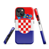 Croatia Croatian Flag iPhone Case 15 14 13 12 11 Pro Max Plus Mini Gift Ideas Country Map Skyline Gift For Her Him Ideas Travel  Souvenir