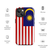 Malaysia Malaysian Flag iPhone Case 15 14 13 12 11 Pro Max Plus Mini Gift Travel Souvenir