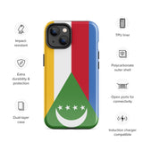 Comoros Flag iPhone Case 15 14 13 12 11 Pro Max Plus Mini Gift Travel Souvenir