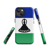 Lesotho Basotho Flag iPhone Case 15 14 13 12 11 Pro Max Plus Mini Gift Travel Souvenir