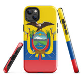 Ecuador Ecuadorian Flag iPhone 15 14 13 12 11 Pro Max Plus Mini Phone Case iPhone Tough Rugged Protective iPhone case