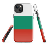 Bulgaria България Bulgarian Flag iPhone Case 15 14 13 12 11 Pro Max Plus Mini Tough Fitted Hard Protective Shell Glossy Rubber Phone Case