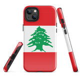 Lebanon Lebanese Flag iPhone Case 15 14 13 12 11 Pro Max Plus Mini Tough Fitted Hard Protective Shell Glossy Rubber Phone Case Gift Idea