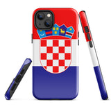 Croatia Croatian Flag iPhone Case 15 14 13 12 11 Pro Max Plus Mini Gift Ideas Country Map Skyline Gift For Her Him Ideas Travel  Souvenir