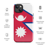 Funda para iPhone 15, 14, 13, 12, 11 Pro Max Plus Mini con bandera de Nepal, regalo de recuerdo de viaje