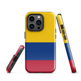 Colombia Colombian Flag  iPhone 15 14 13 12 11 Pro Max Plus Mini Phone Case iPhone Tough Rugged Protective iPhone case