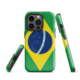 Brazil Brasil Brazilian Flag iPhone 15 14 13 12 11 Pro Max Plus Mini Phone Case iPhone Tough Rugged Protective iPhone case